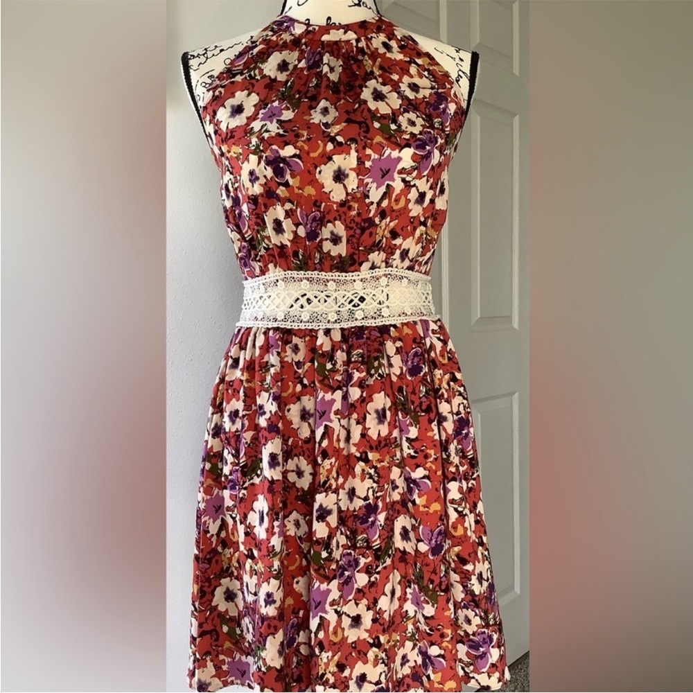 Miss Me floral halter Dress. Nwt
